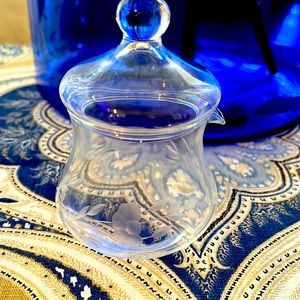 Princess Heritage Crystal Condiment Jar and Lid